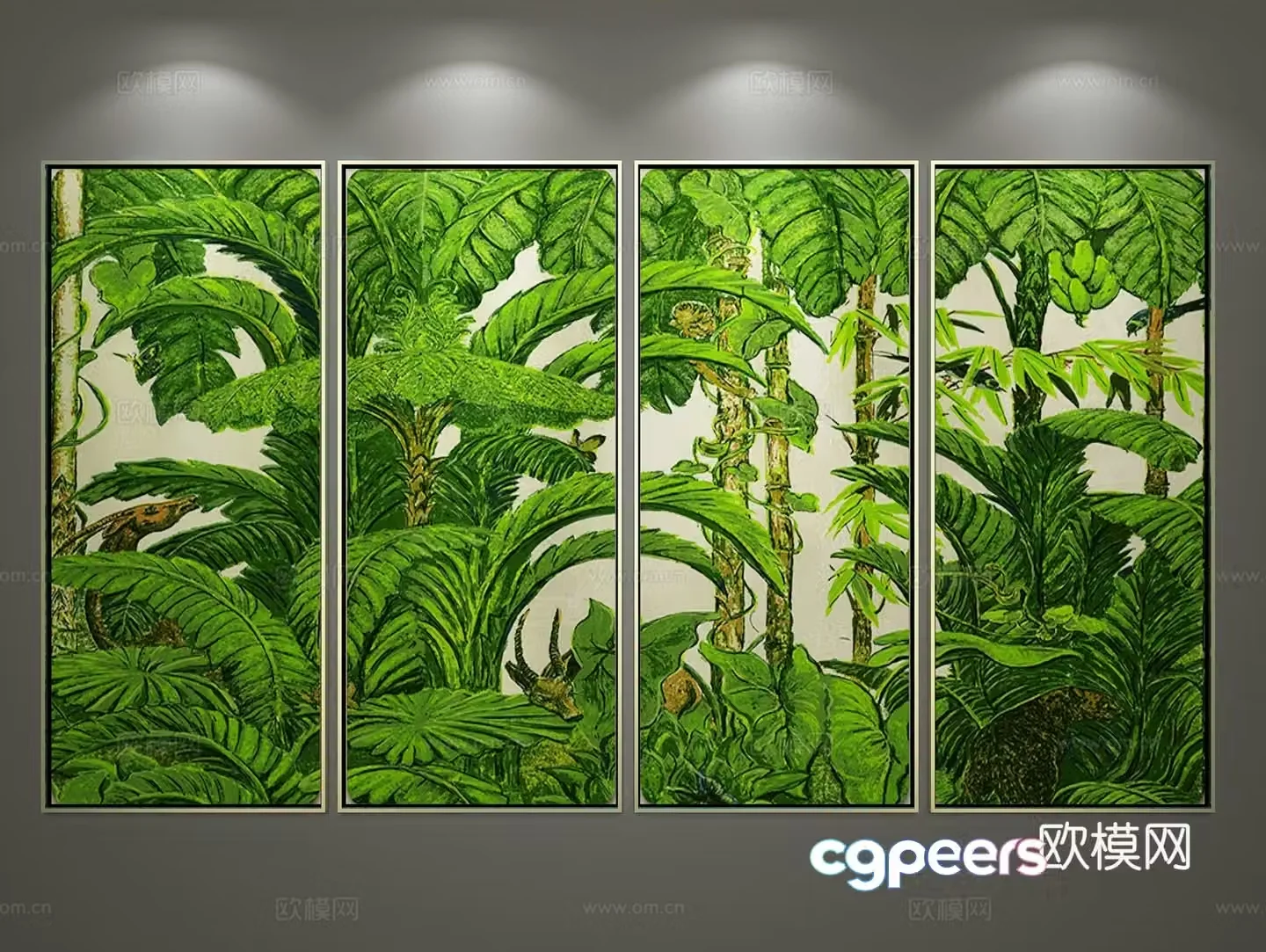 Modern minimalist decorative painting 3d model