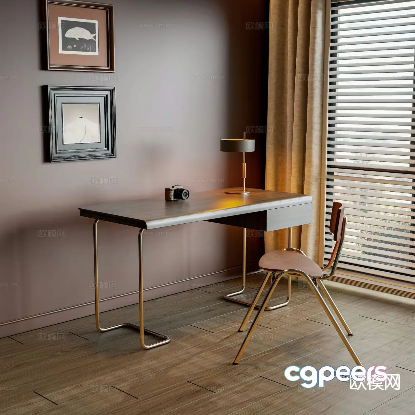Modern desk chair 3d model