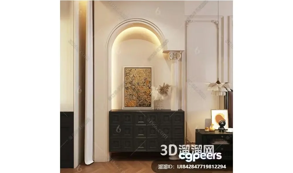 Modern Living Room 3D Model – 8531 – VRAY Render