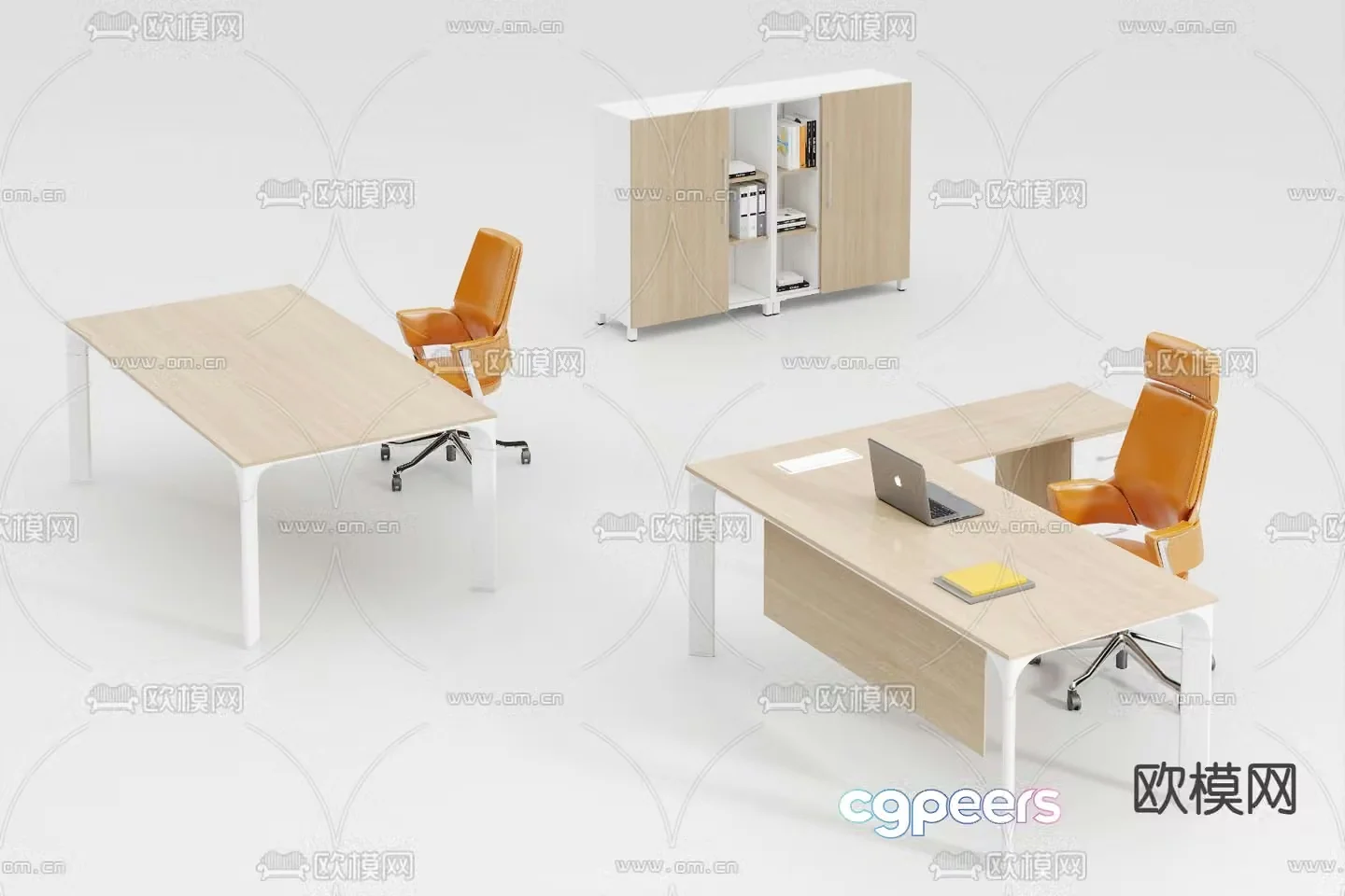 Desk table supervisor table manager table 3d model