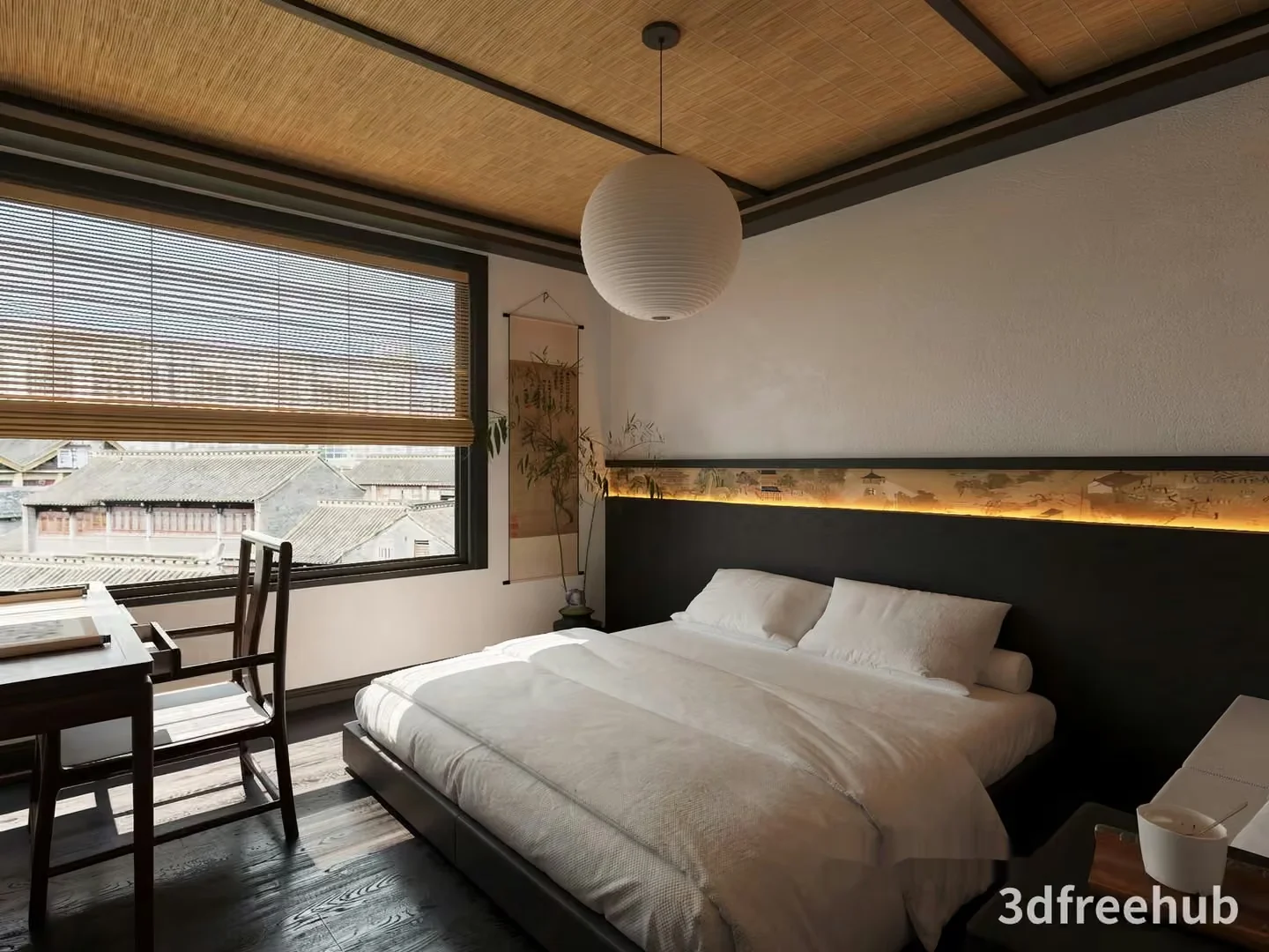 Cozy Bedroom 3D Model – 21516 – VRAY Render
