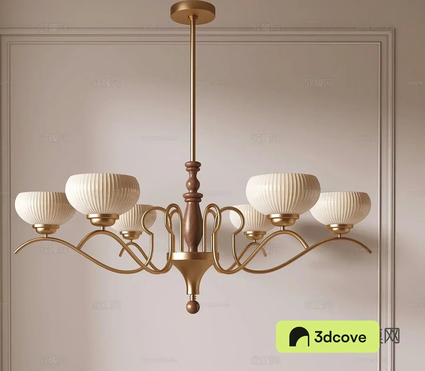 Medieval style multi-head chandelier