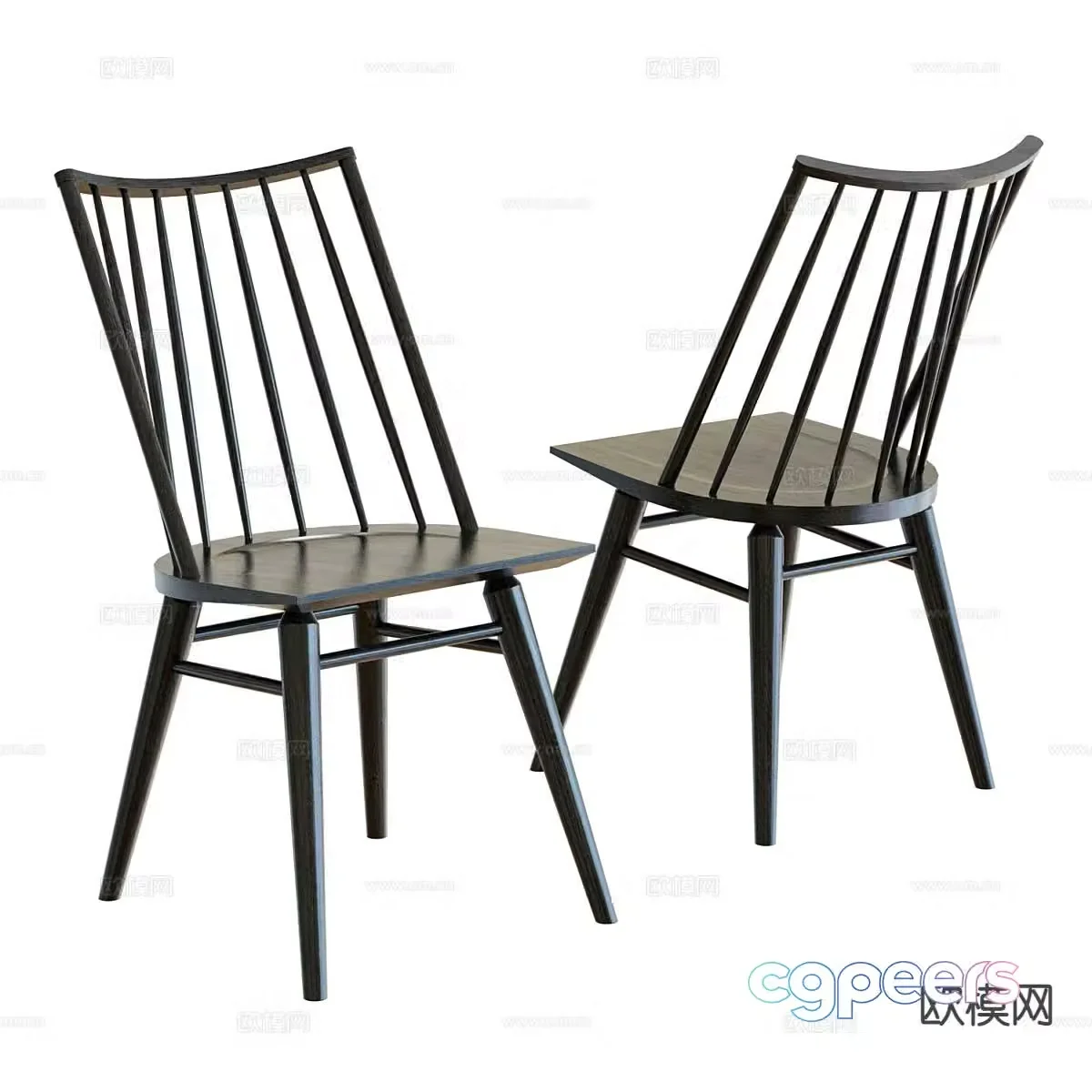 Medieval style chair dining chair 3d model