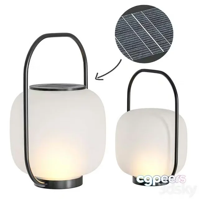 3ds Max Free – Waterproof Portable LED Rechargeable Solar Powered Outdoor Floor Lamp