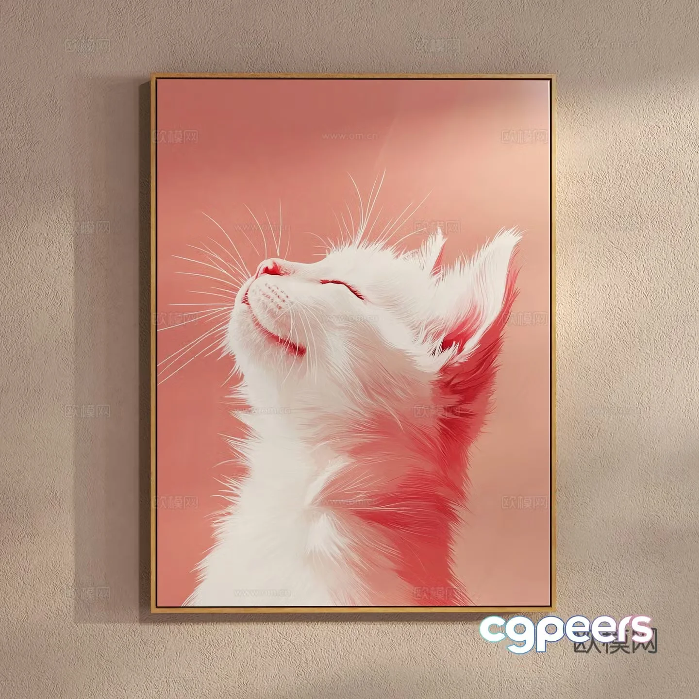 Modern cartoon hanging painting decorative painting 3d model