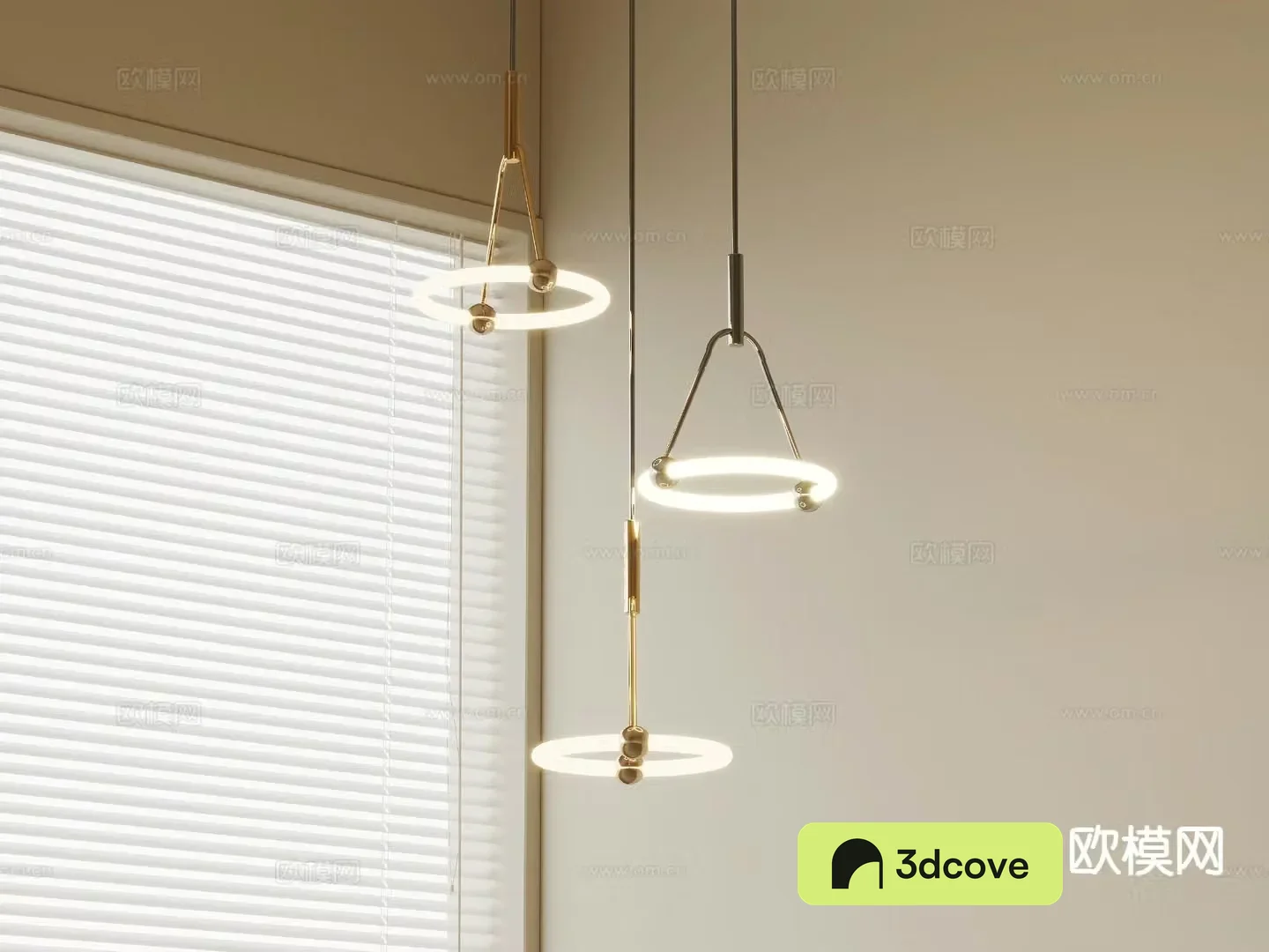 Modern small chandelier fishing line chandelier