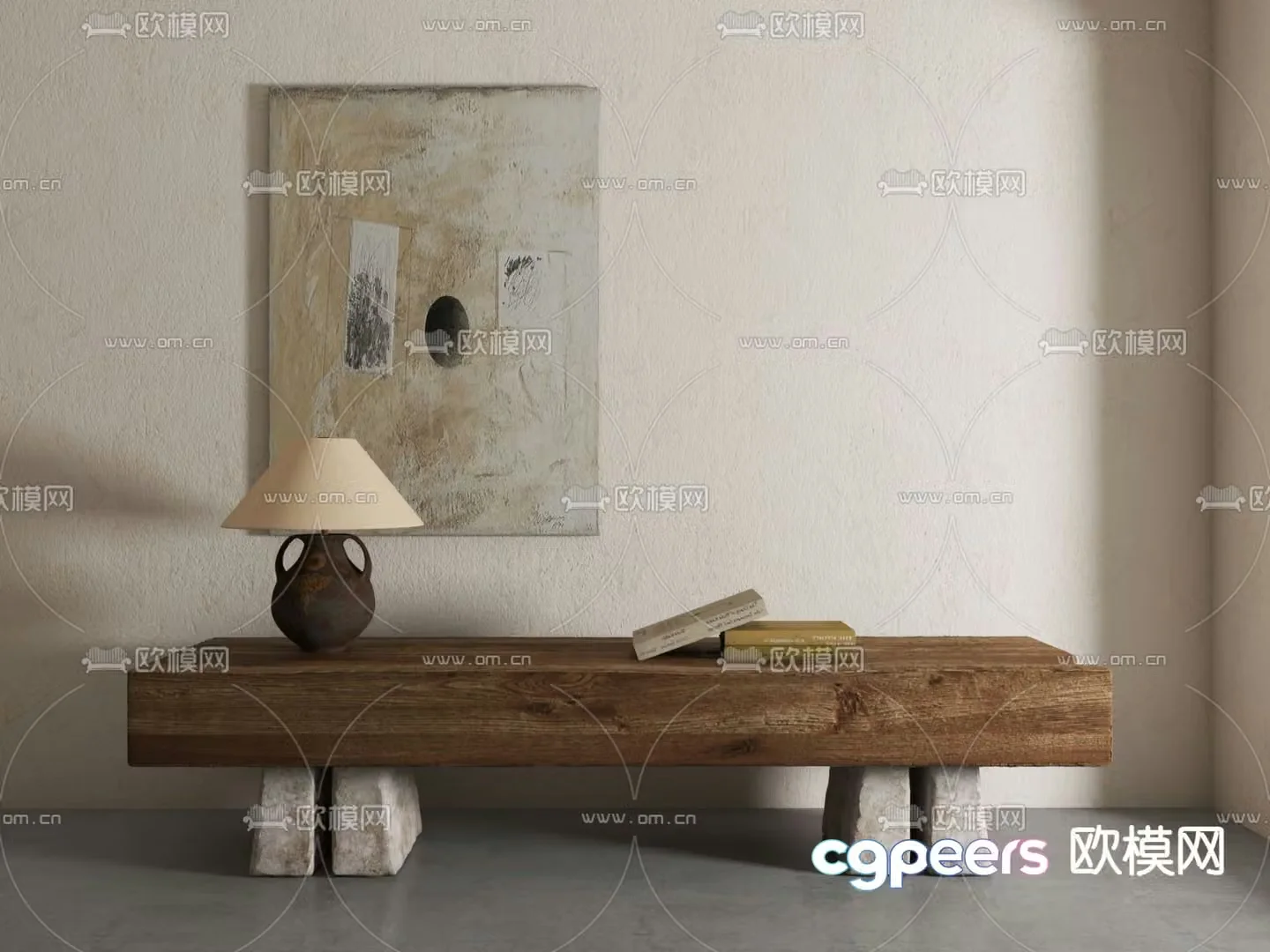 Wabi-sabi bench 3d model