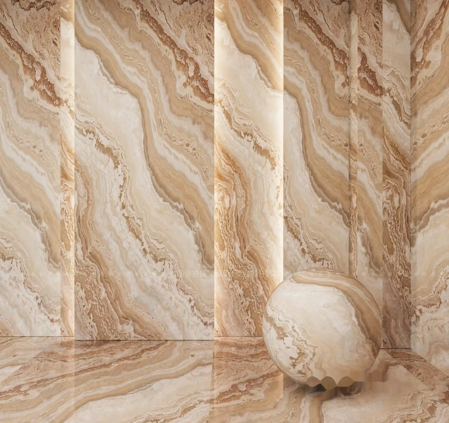 Brown Marble Sphere 3D Model – 12784 – VRAY Render