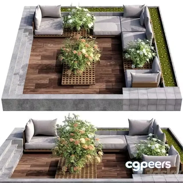 3ds Max Free – OUTDOOR SITTING AREA NO9