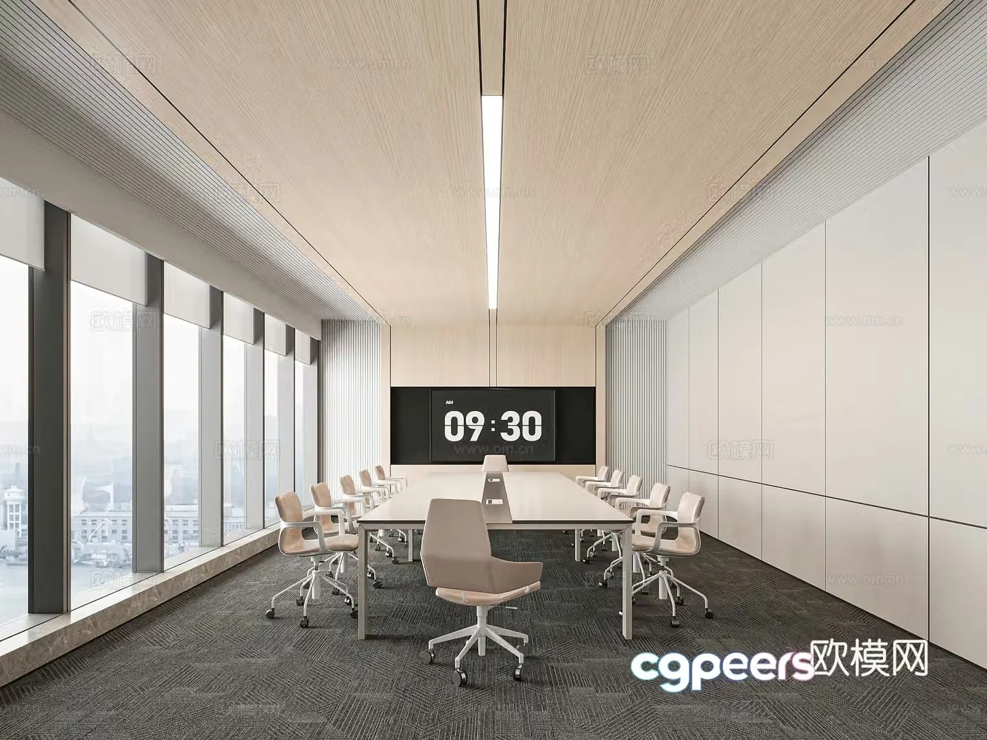 Modern conference room 3d model