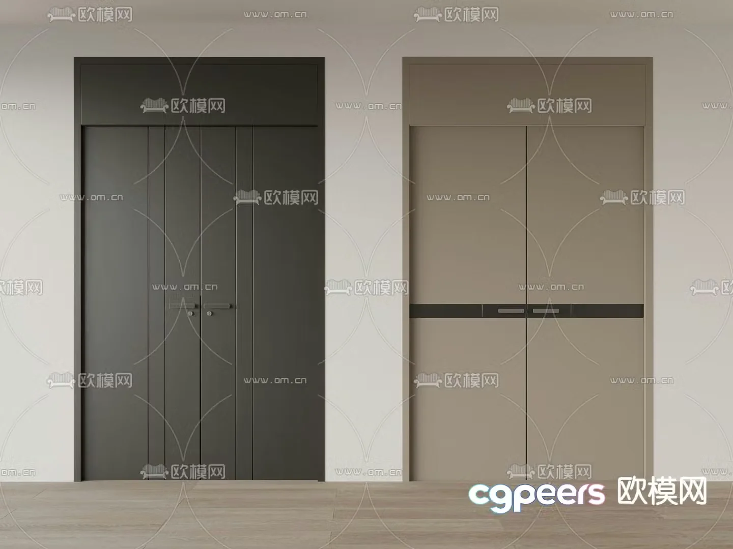 Double-open door Opening door Double-opening door 3D model