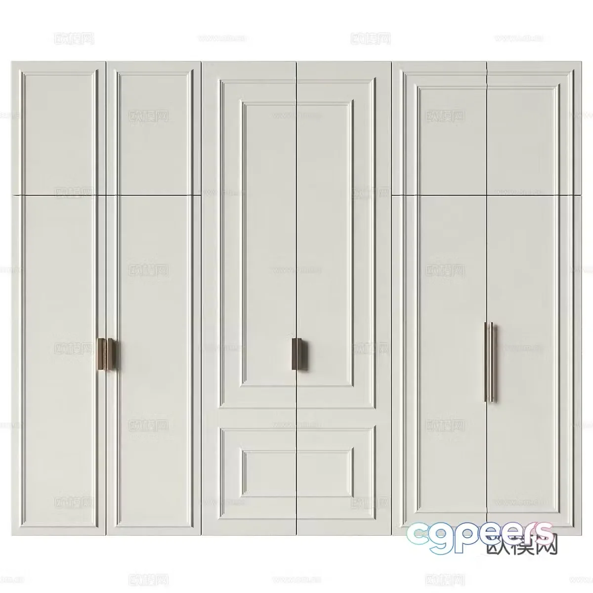 Modern light luxury wardrobe 3d model