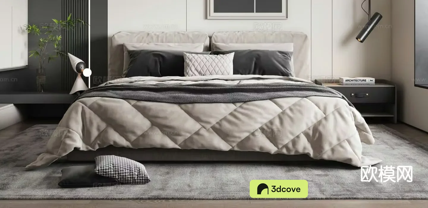 Modern double bed