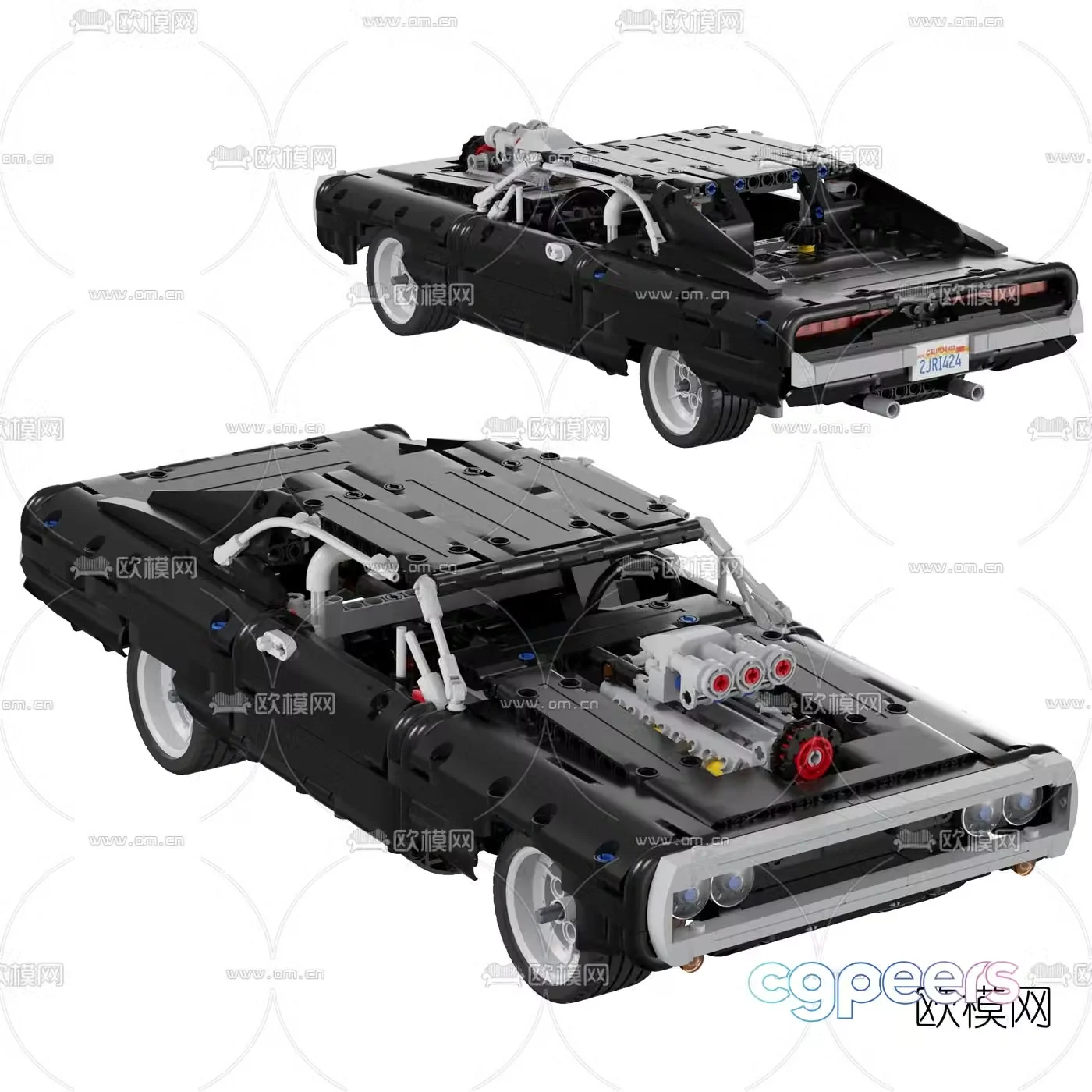 Modern toy car 3d model
