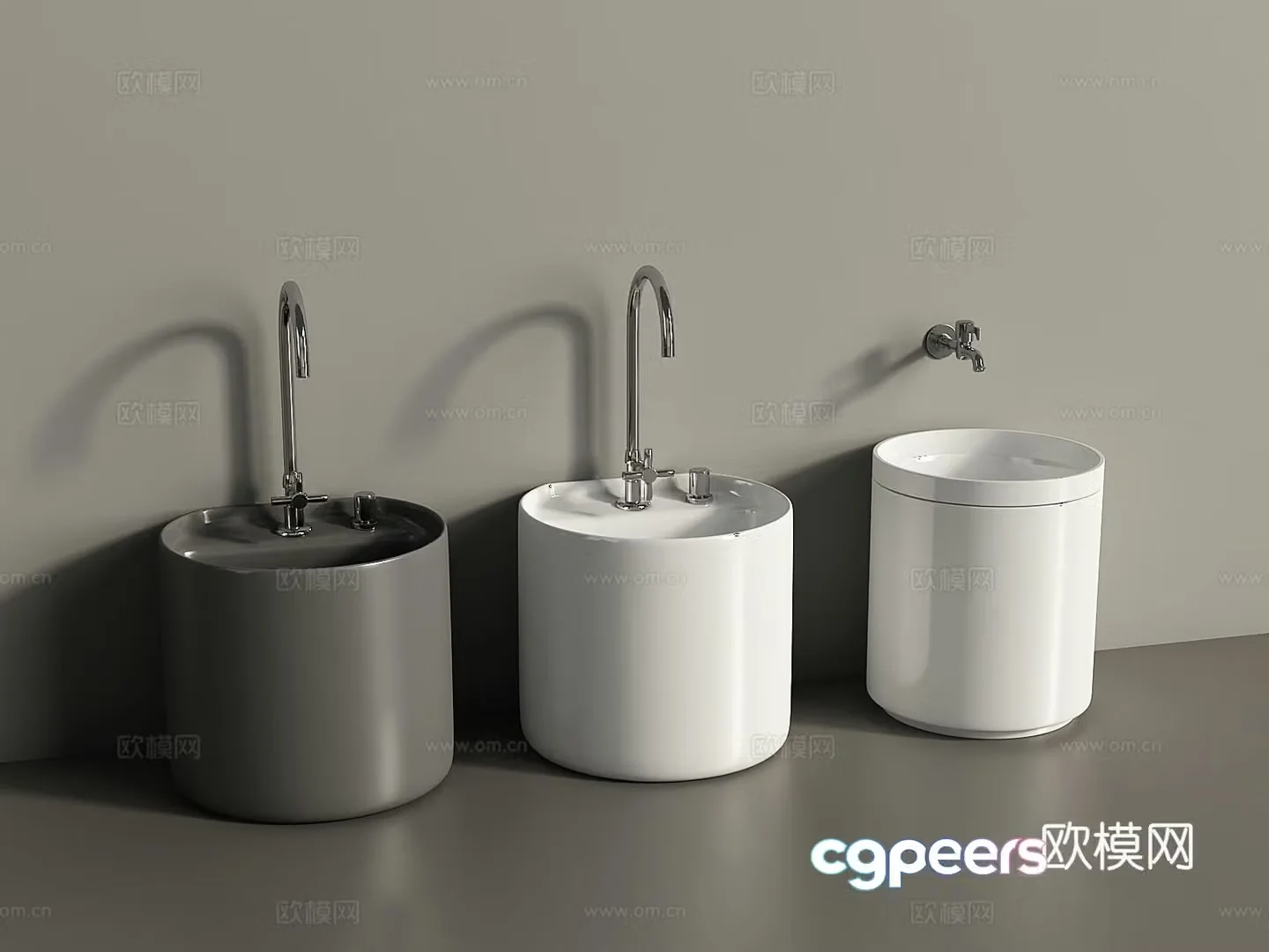 Modern mop pool mop pool 3d model
