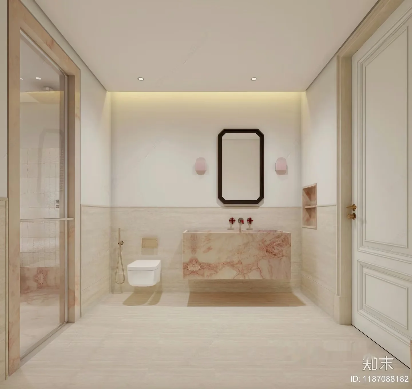 A Modern Bathroom 3D Model – 18783 – CORONA Render