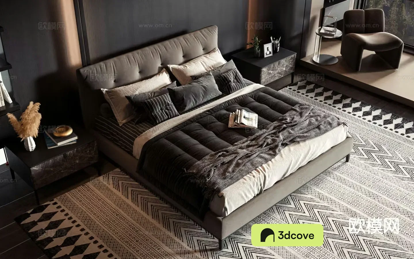Modern double bed