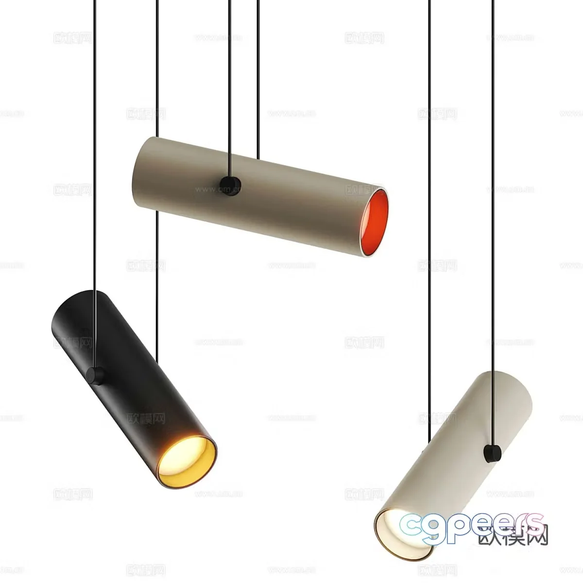 Modern Italian minimalist Vibia Circus Solo chandelier 3d model