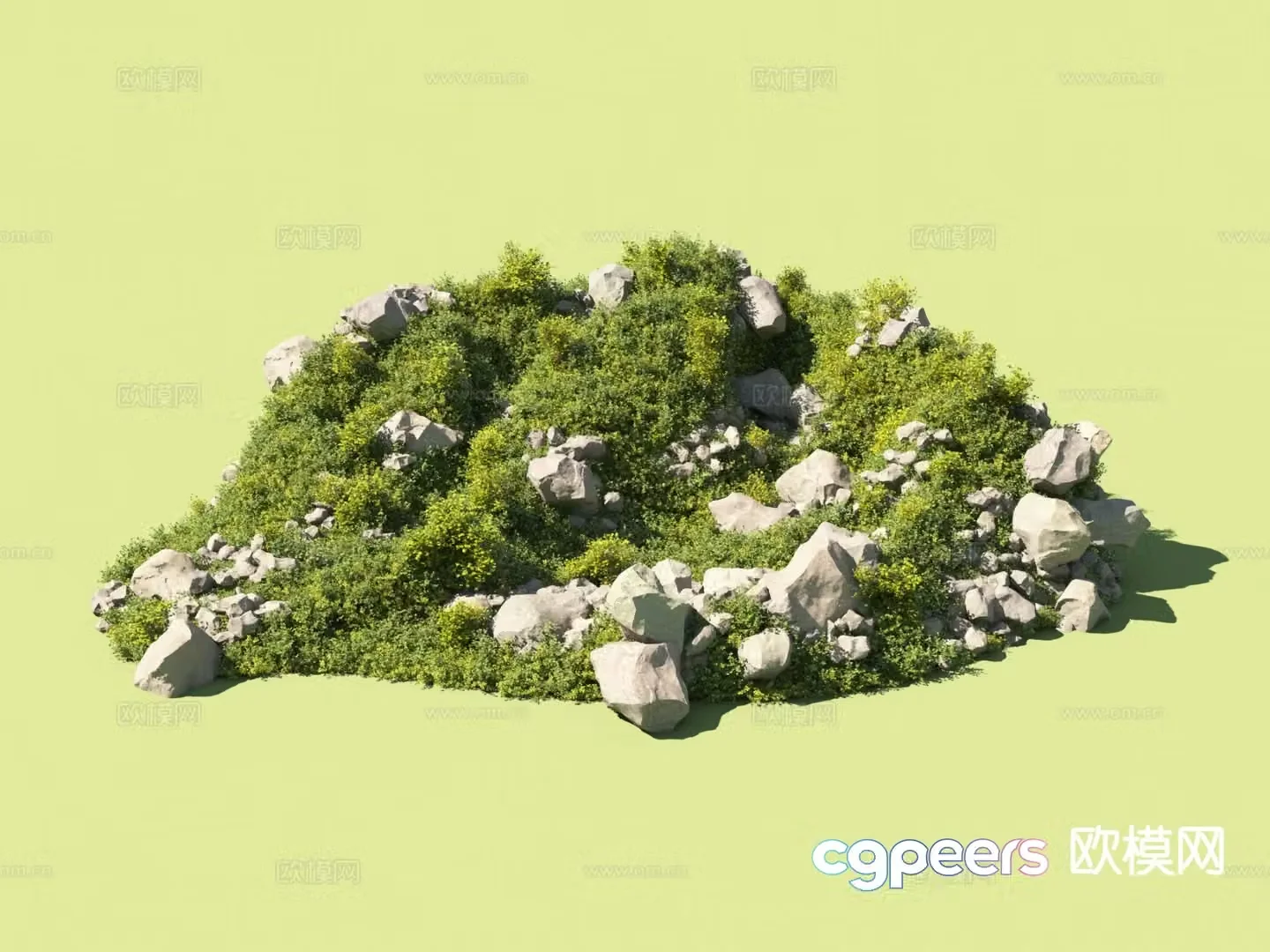 landscape stone rock stone 3d model