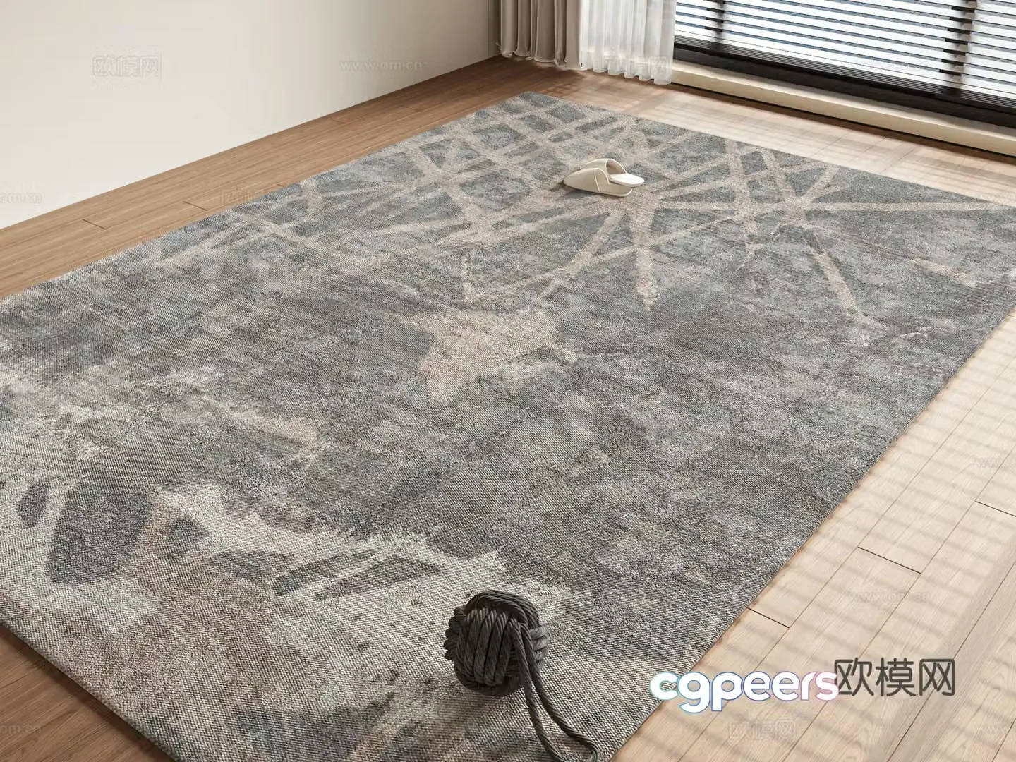Modern style carpet 3d model