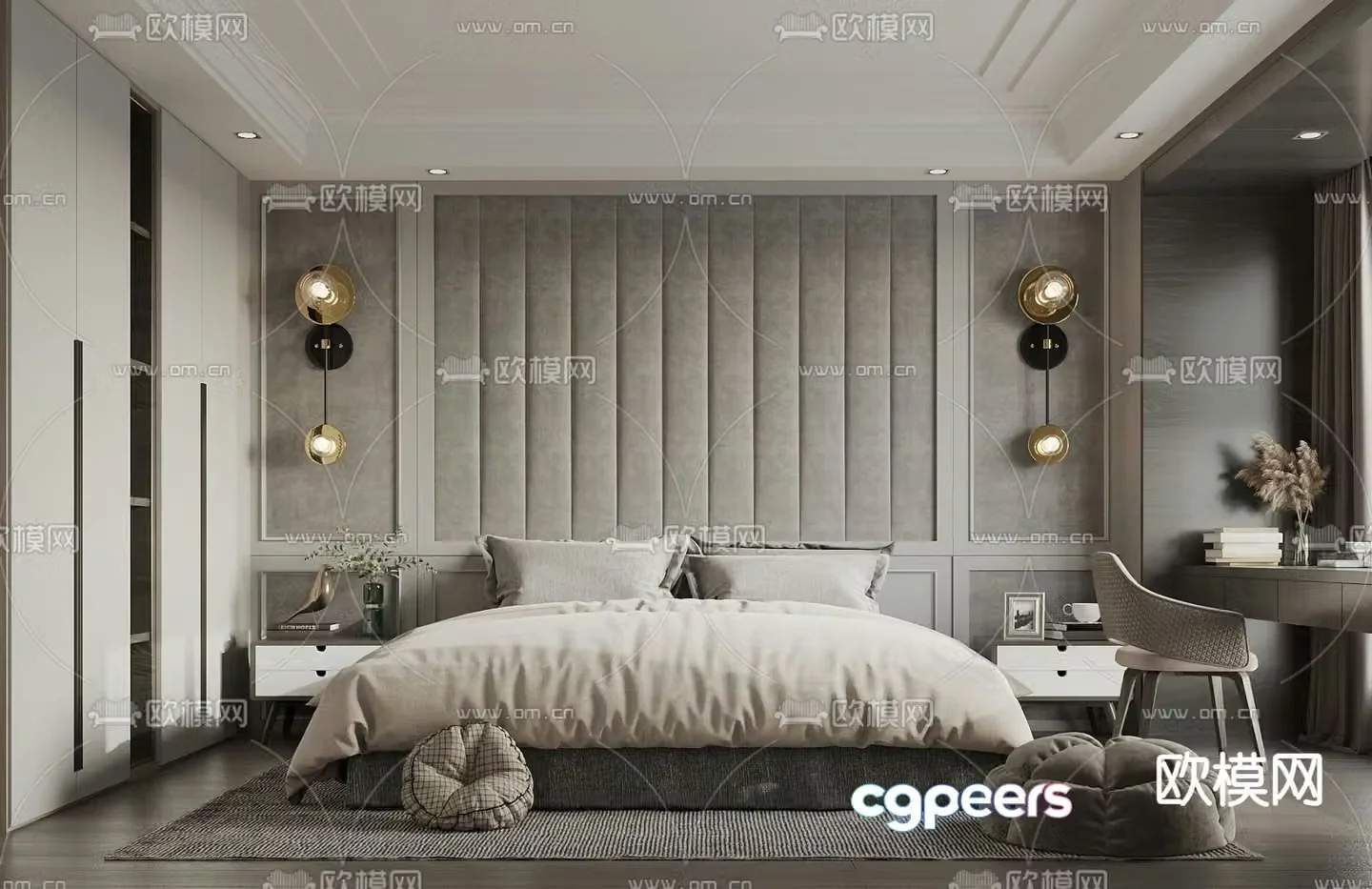 Modern bedroom Master bedroom Master room 3d model