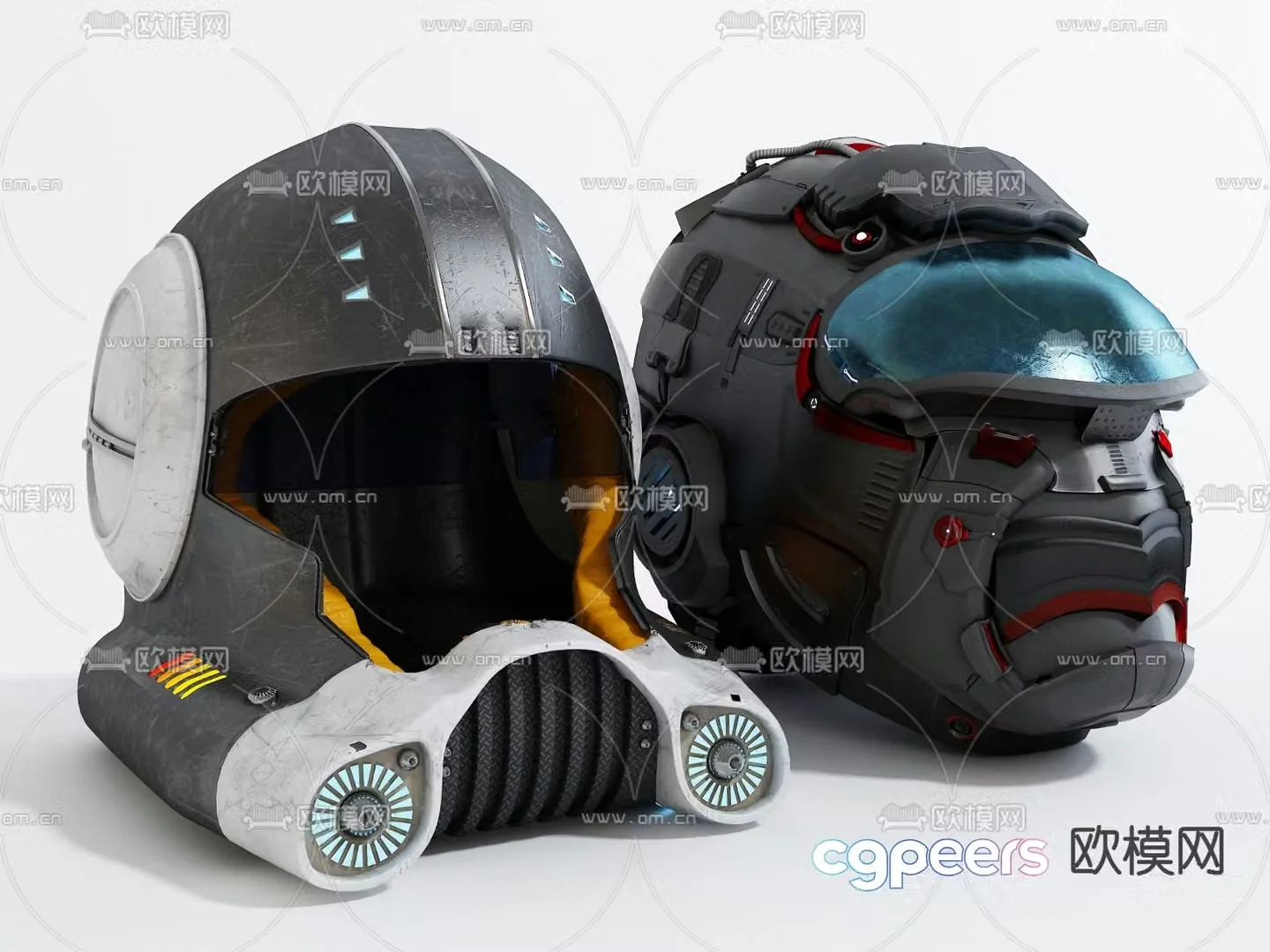 Helmet headgear hard hat game props 3d model