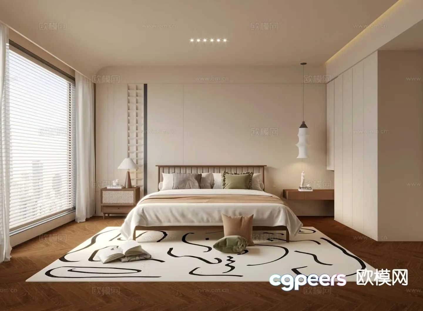 Wabi Sabi bedroom master bedroom 3d model