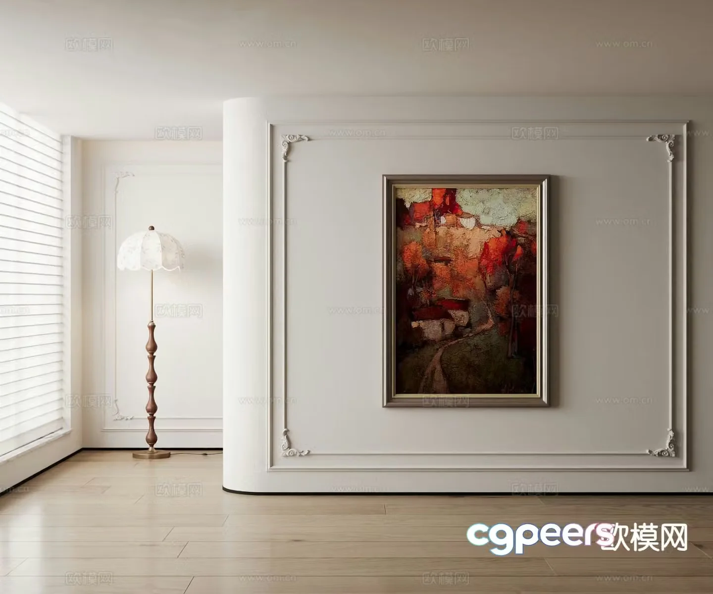 American oil painting art painting decorative painting 3d model