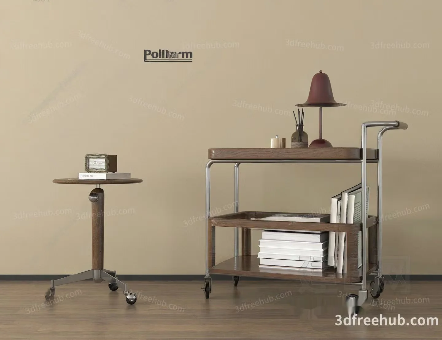 Mid-Century Modern Decor 3D Model – 19643 – VRAY Render