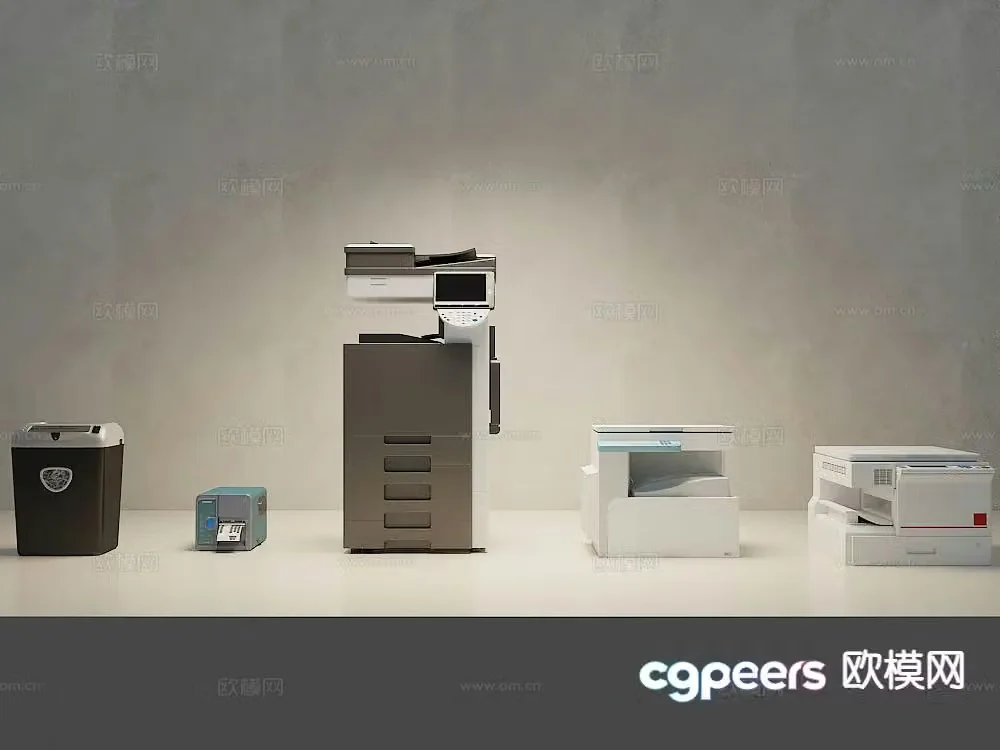 office equipment copier printer 3d model