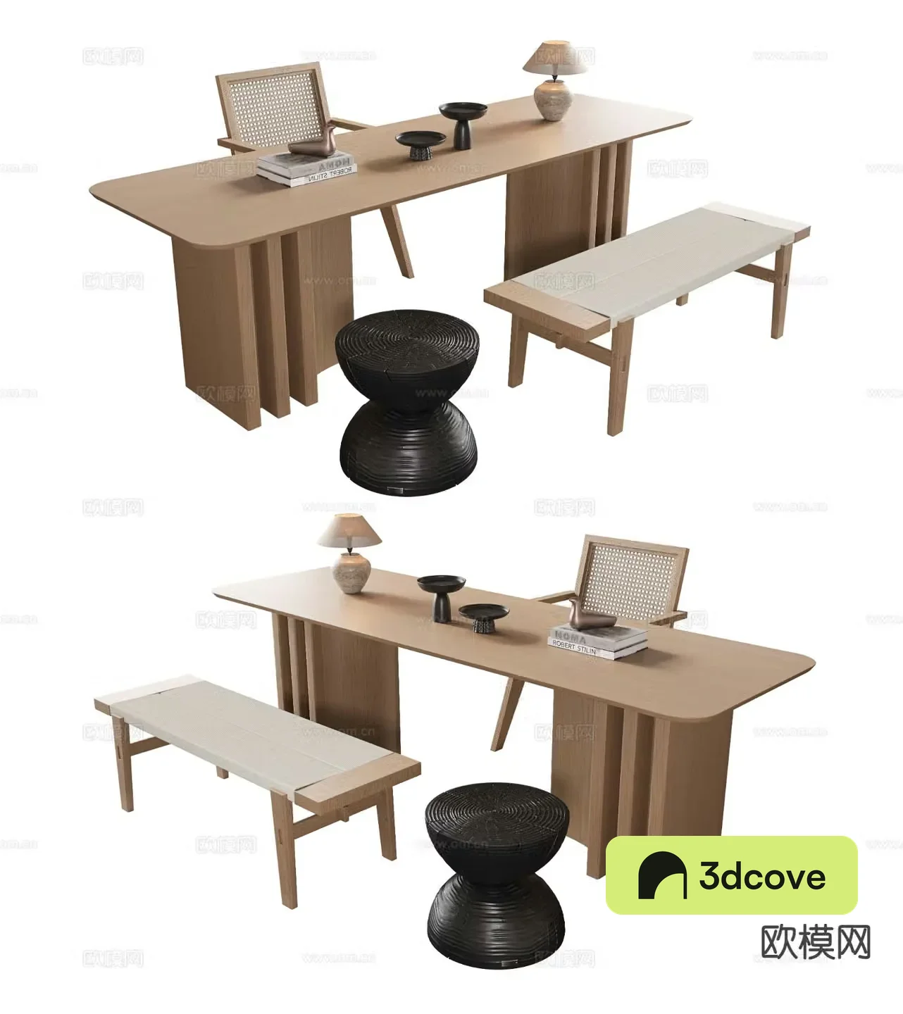Wabi-sabi style desk chair