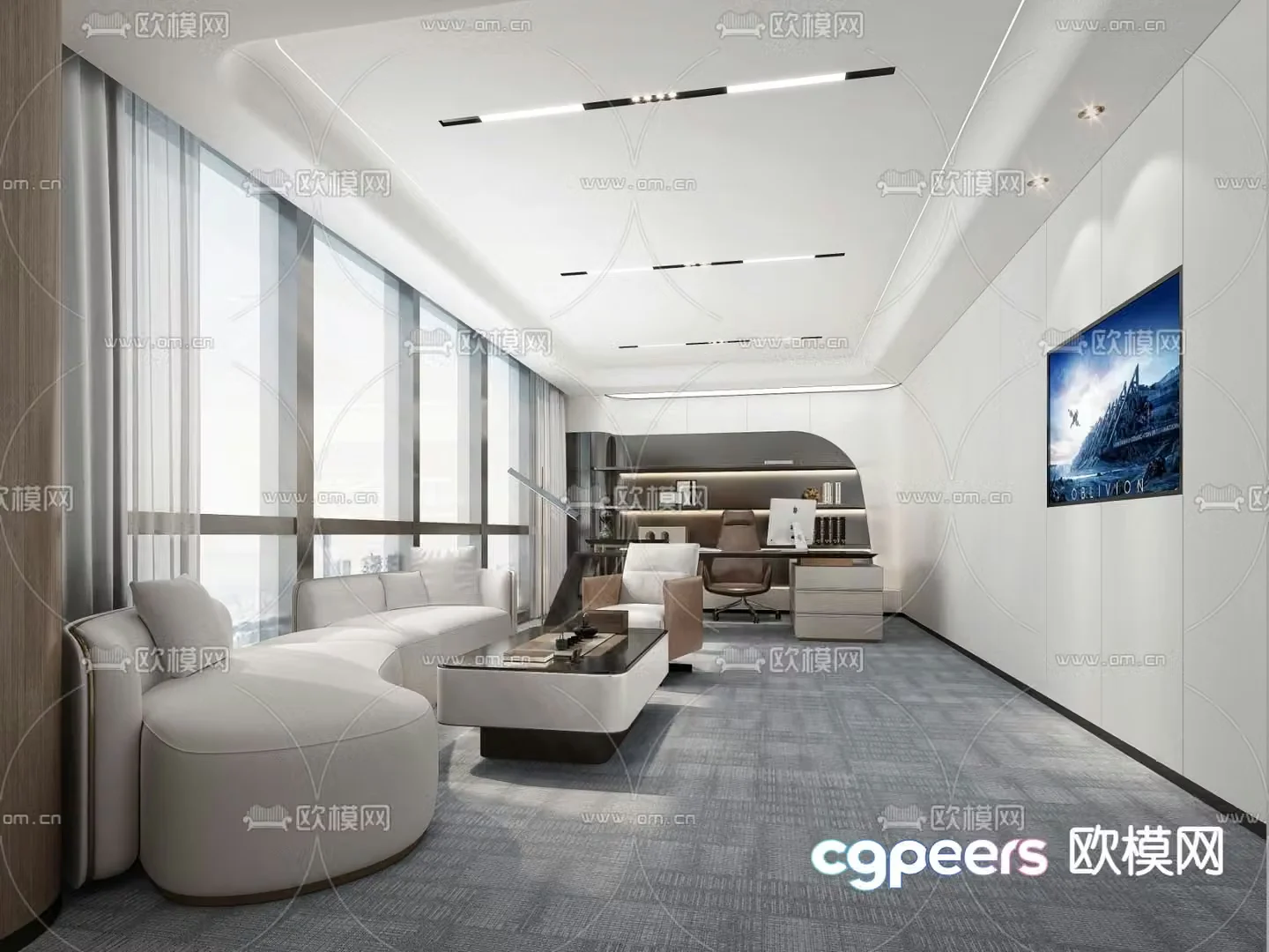 Modern General Manager’s Office Chairman’s Office 3D Model