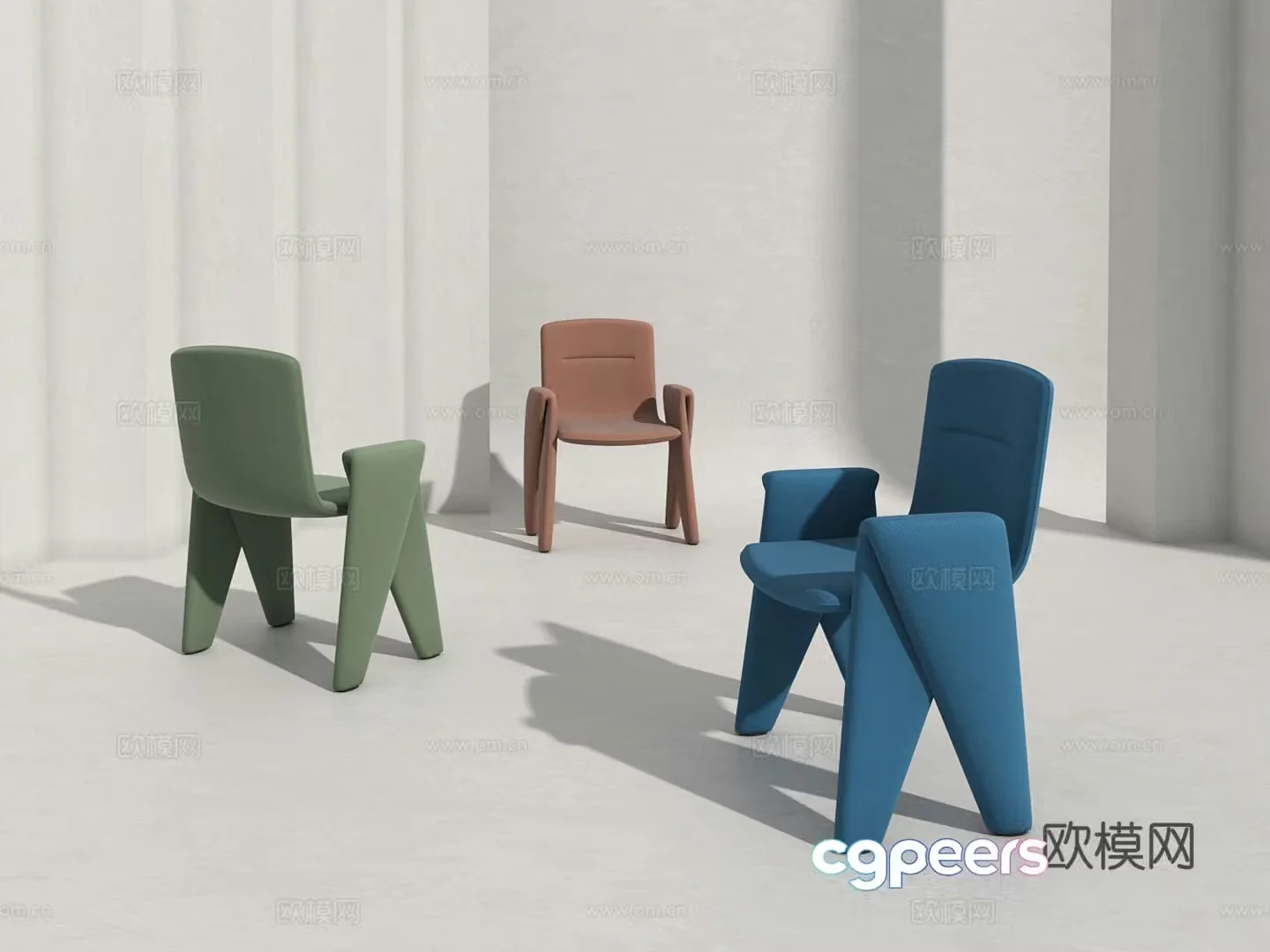 Modern single chair 3d model
