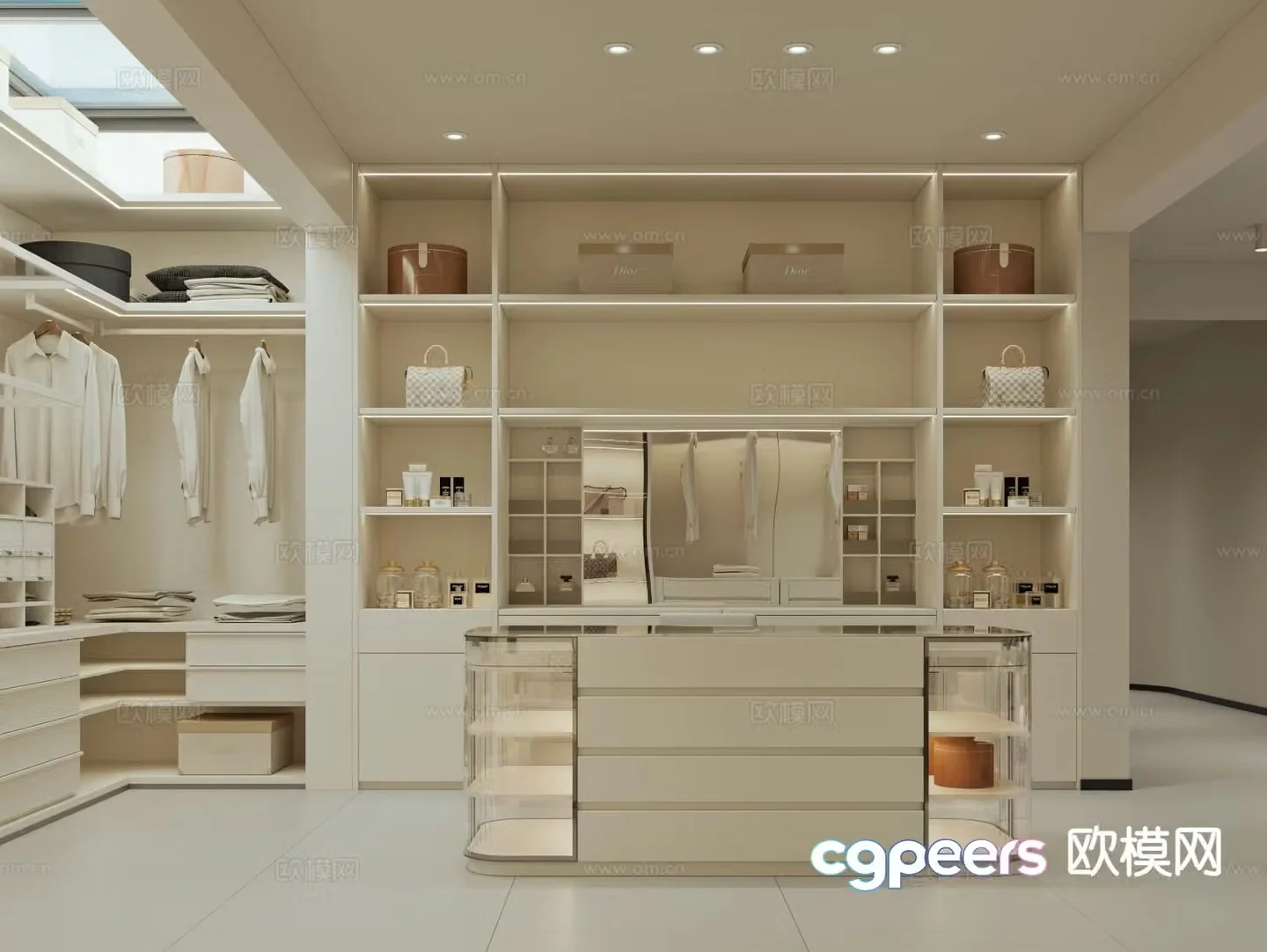 Modern cloakroom 3d model