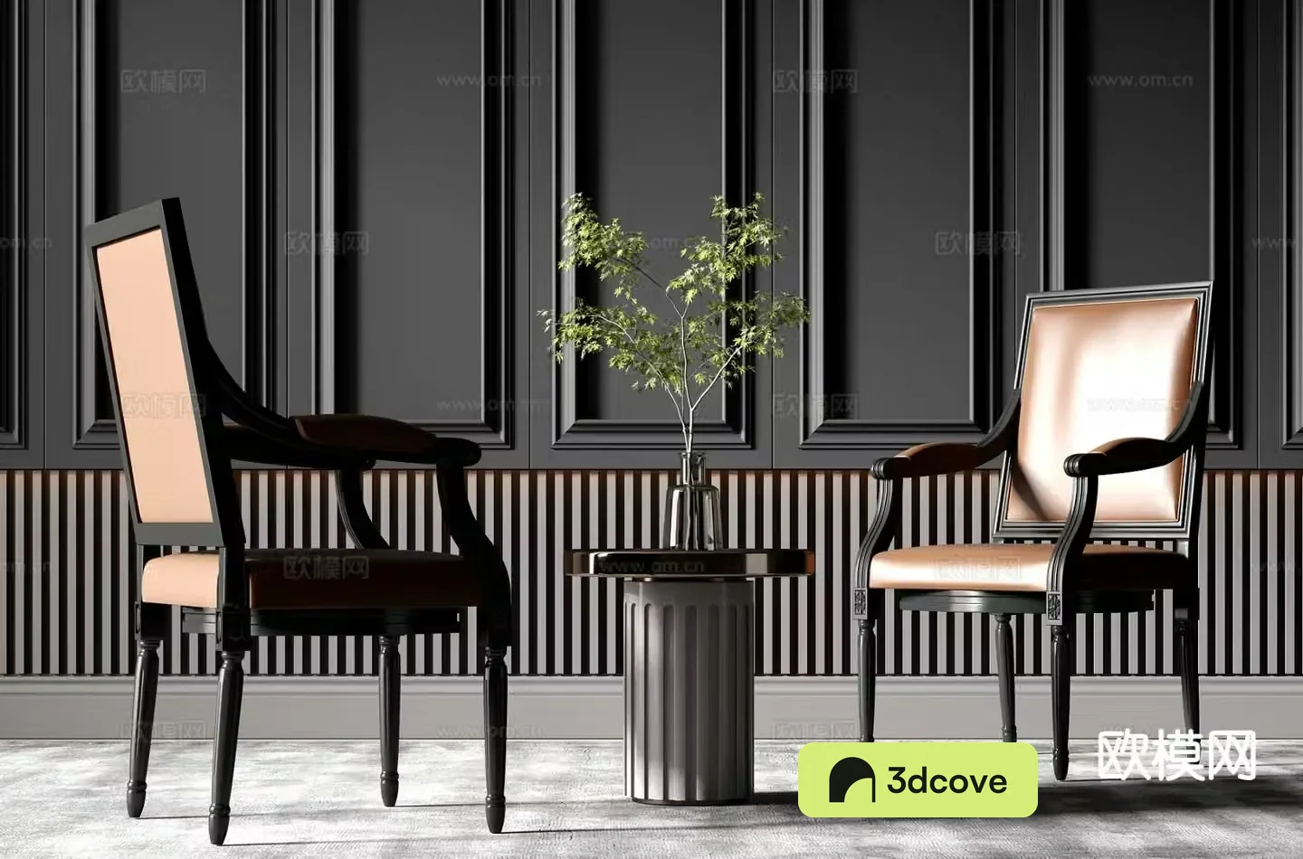 Simple European leisure chair dining chair
