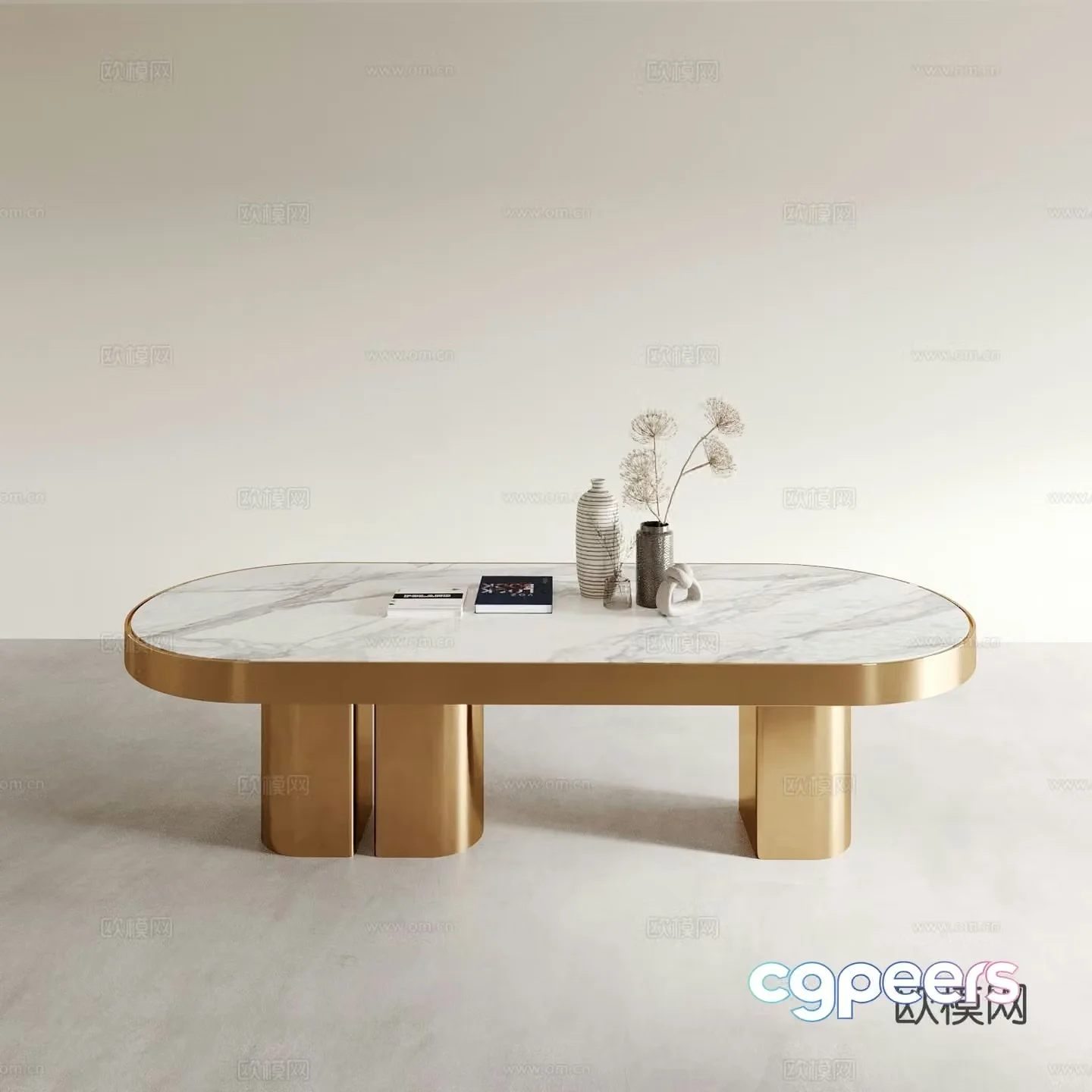 Light luxury coffee table 3D model