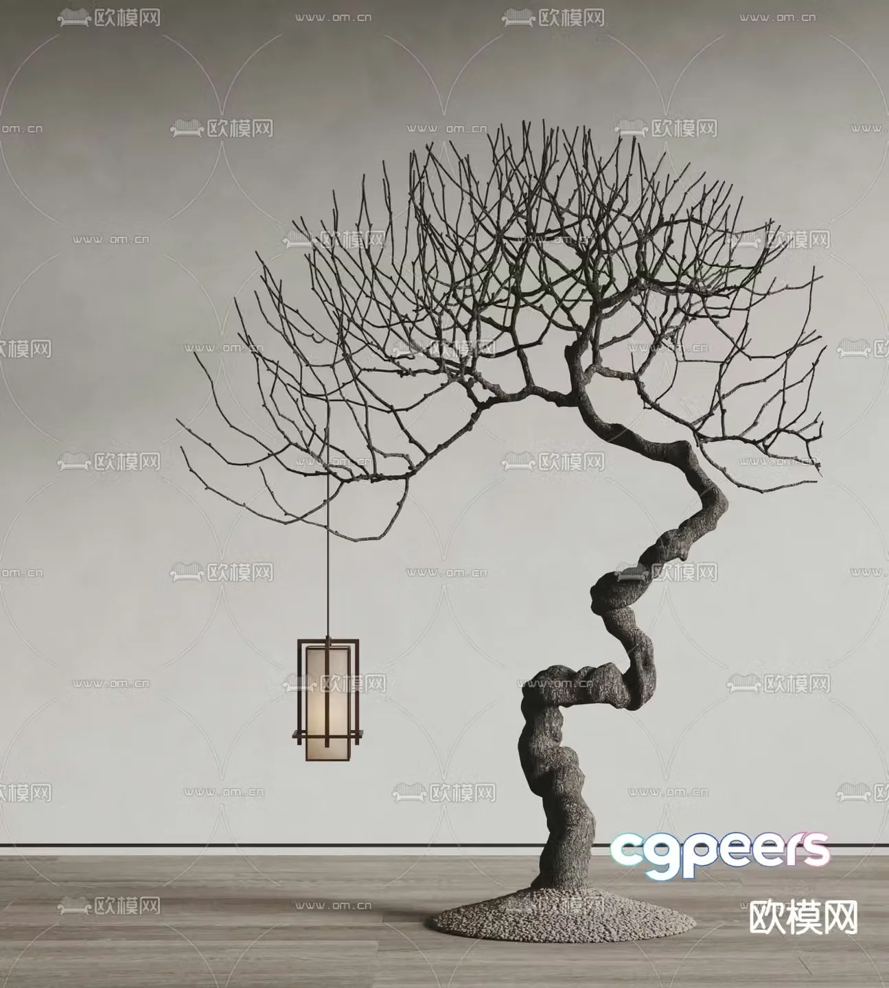 Quadrifoglio dead tree floor lamp branch floor lamp 3d model