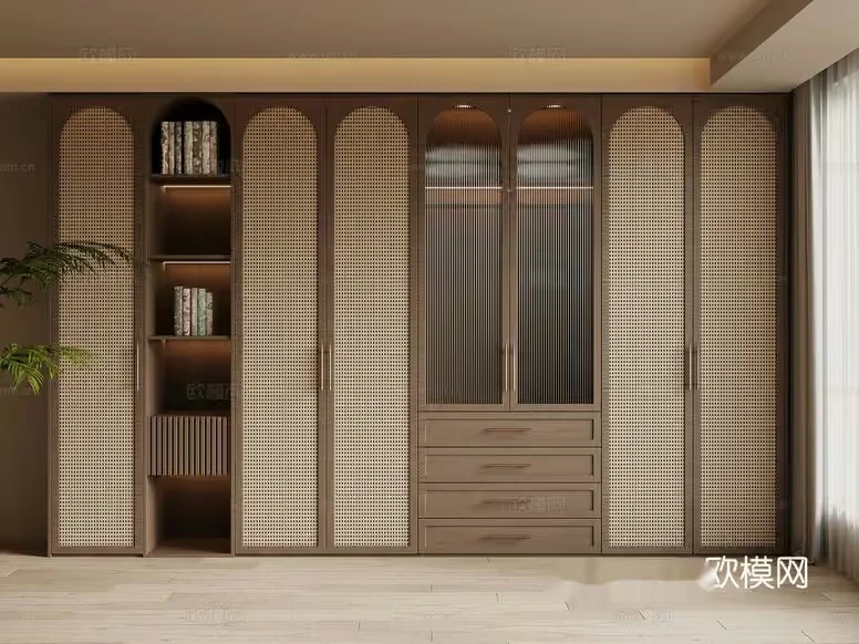 Modern Wardrobe Design 3D Model – 6398 – VRAY Render