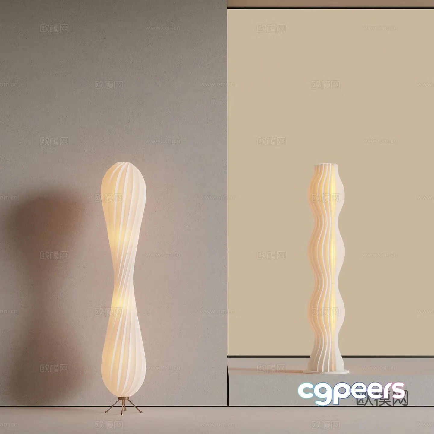 Modern floor lamp opposite sex floor lamp 3d model