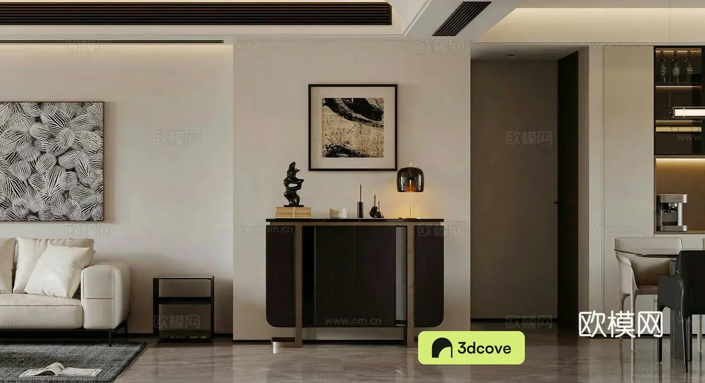 Modern porch cabinet Decorative cabinet Porch opposite wall Decorative wall Entrance aisle ornament