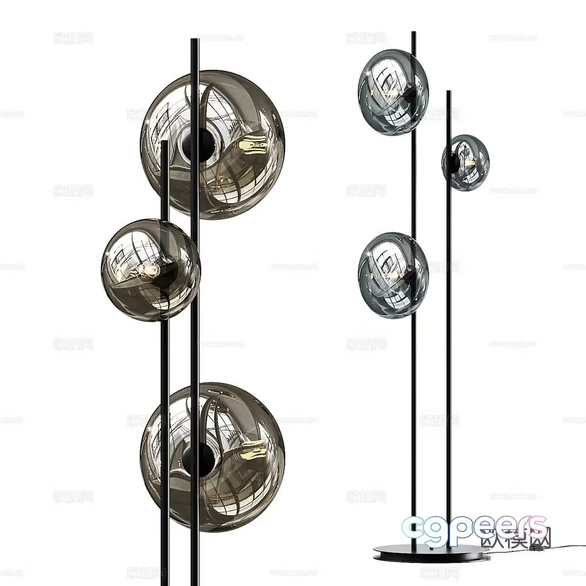 Riflessi Nubola PT blown glass floor lamp 3d model