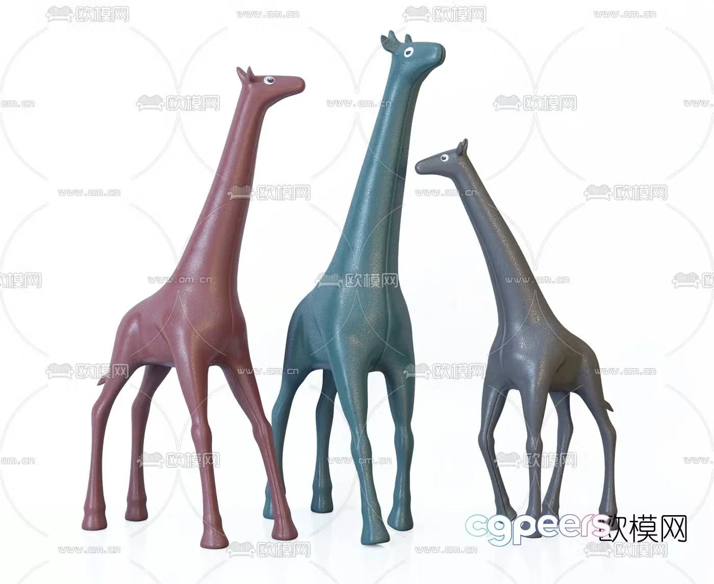 Modern giraffe doll toy 3d model
