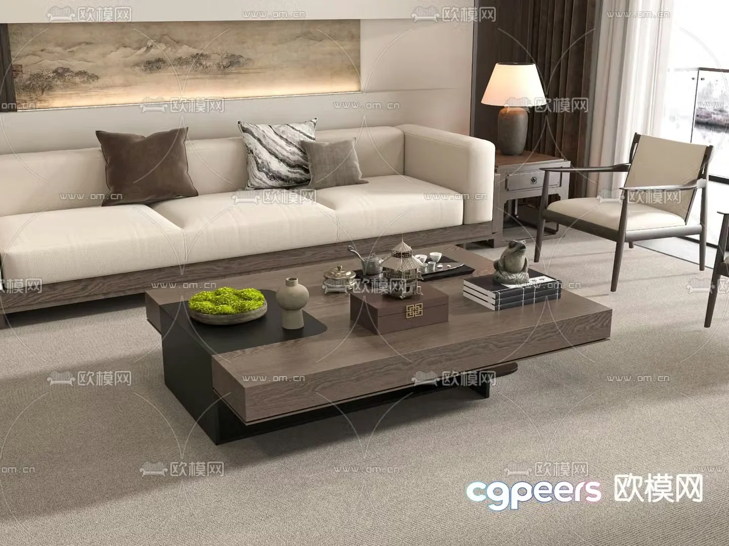 New Chinese coffee table 3d model
