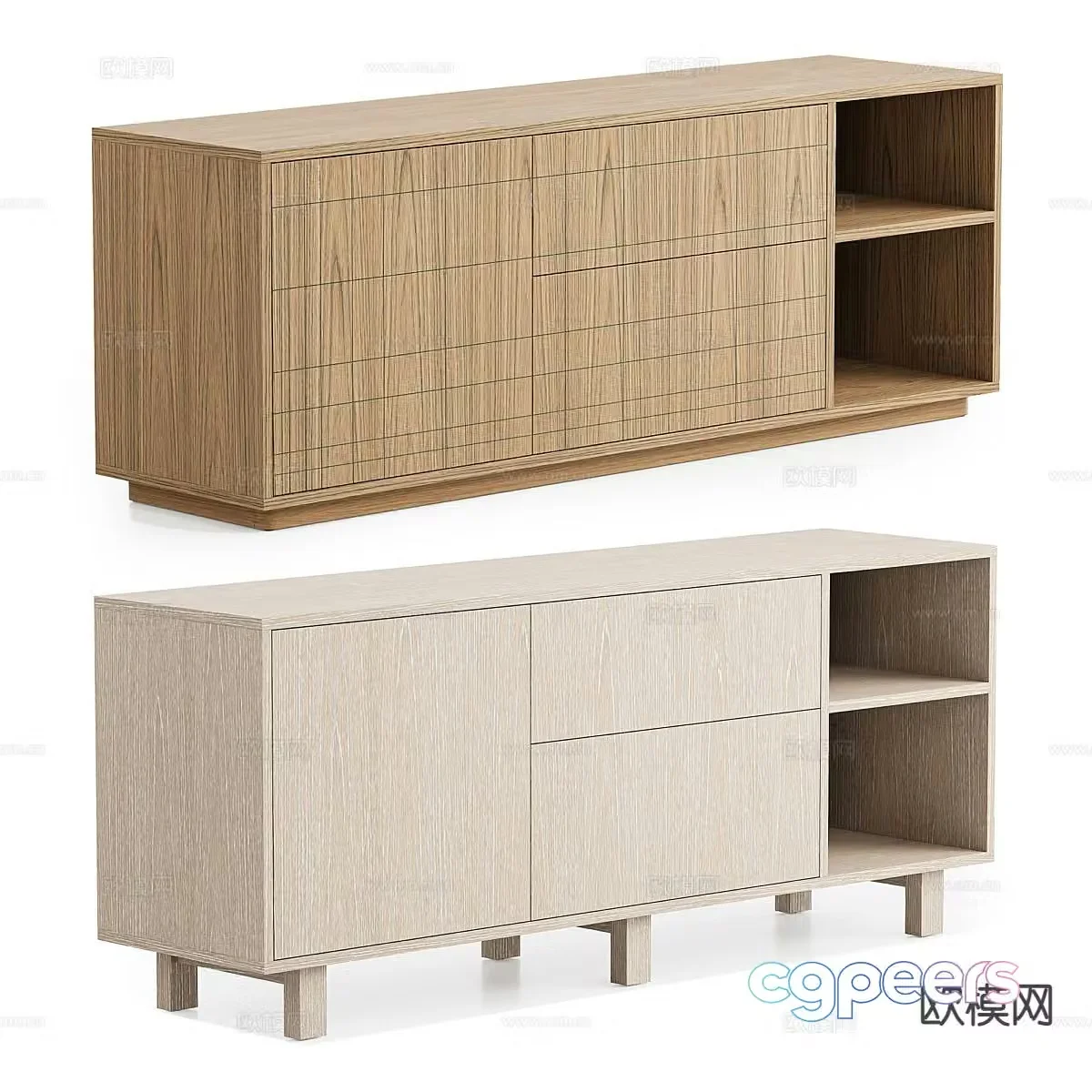 Nordic TV cabinet 3d model