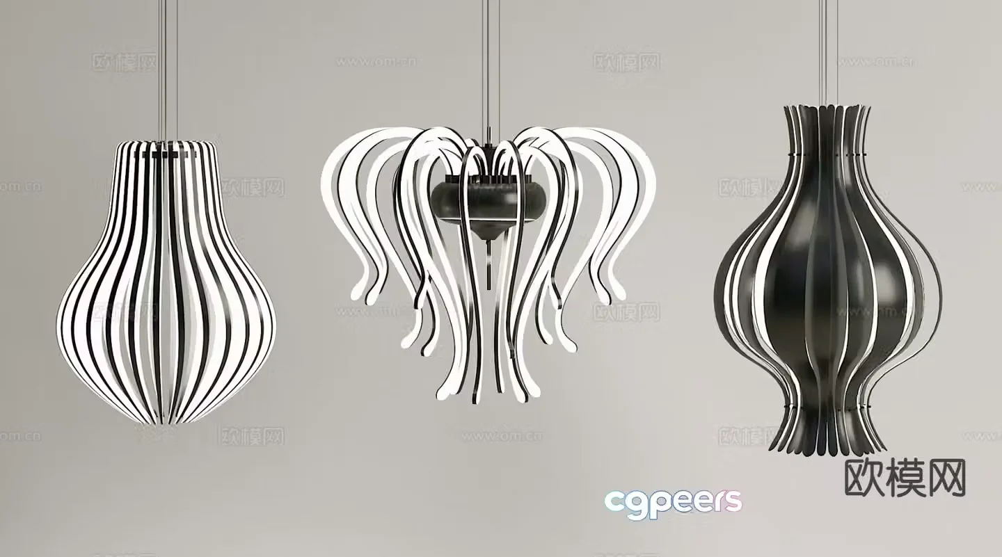 Bedside small chandelier 3d model