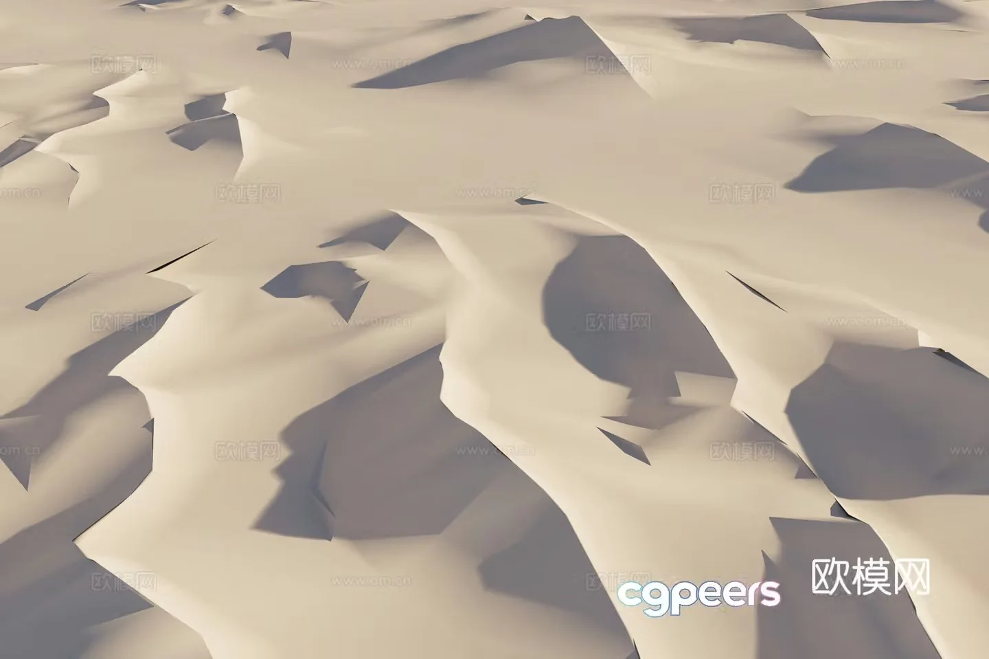 Desert Terrain 3D Model