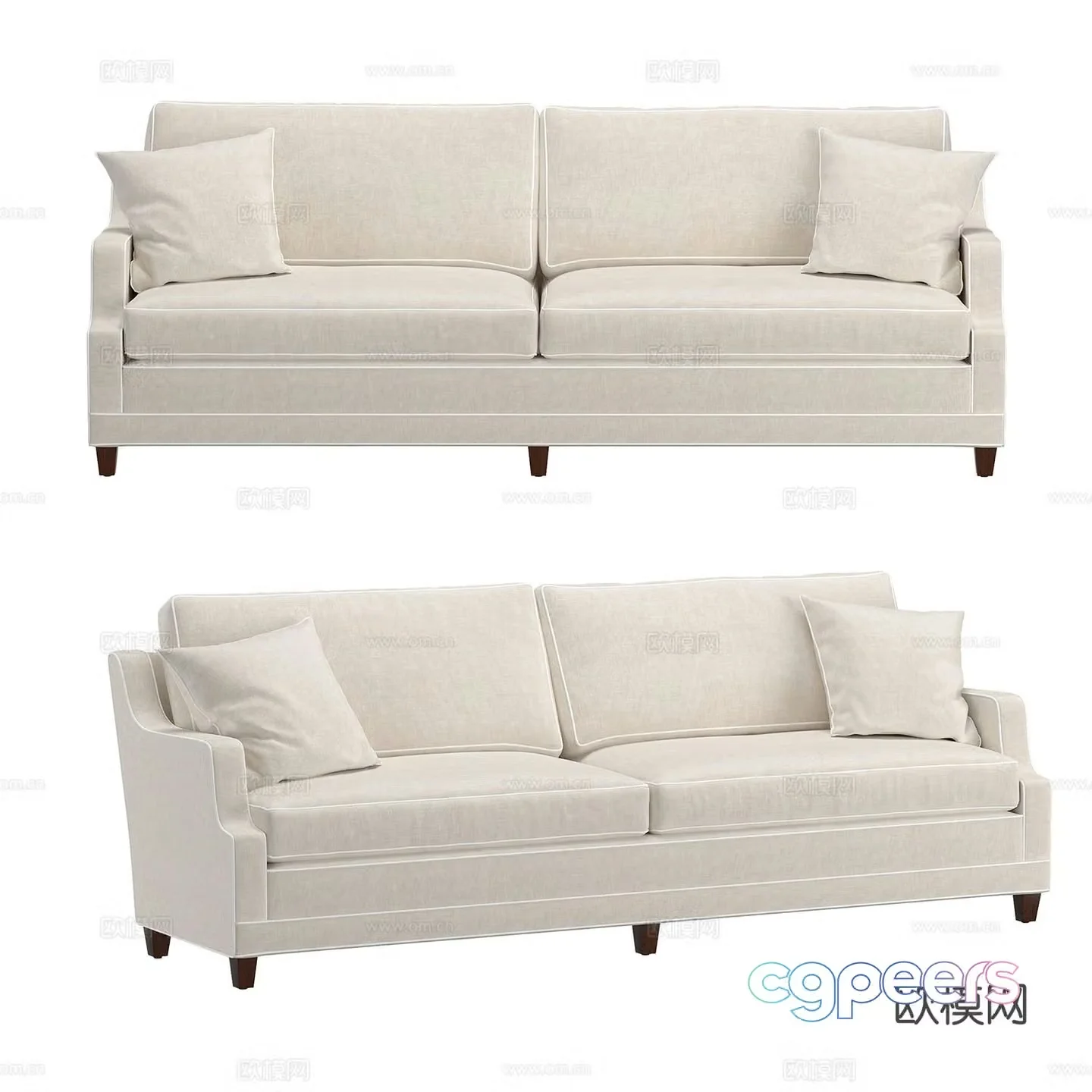 Double sofa 3d model