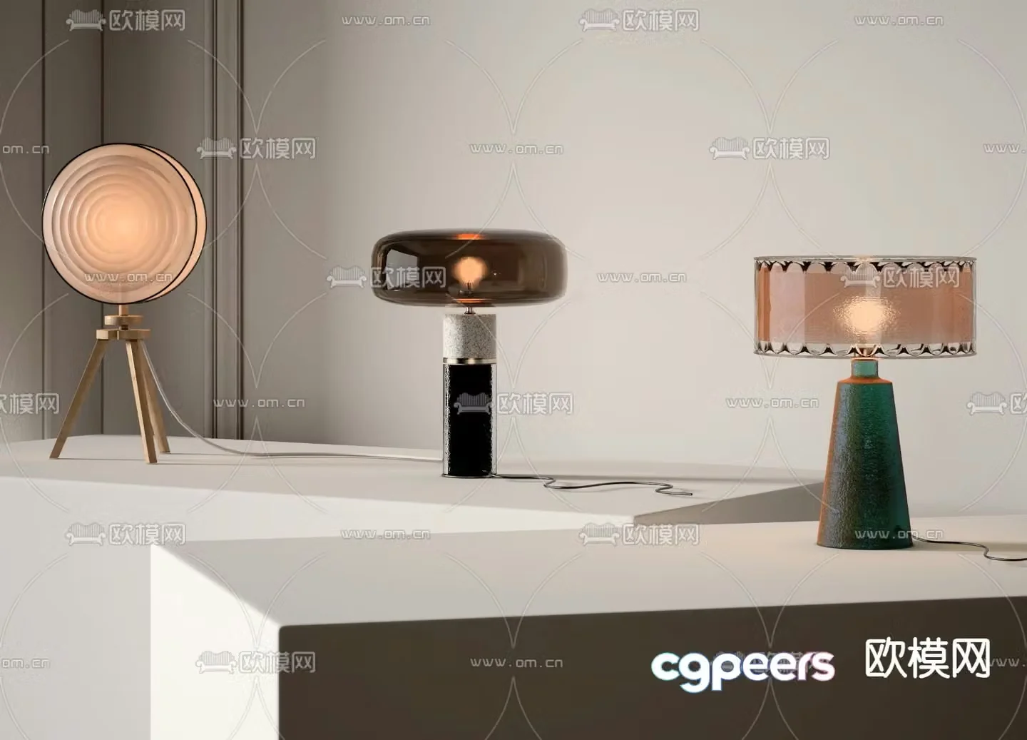 Modern desk lamp bedside lamp decorative lamp 3d model