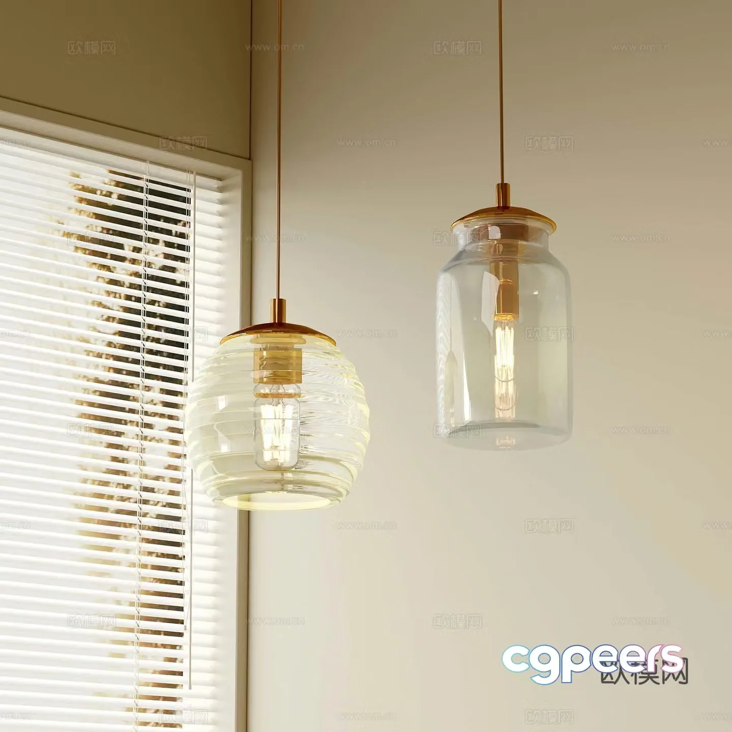 13 French Cream Style Chandelier Fishing Line Chandelier Small Chandelier 3D Model