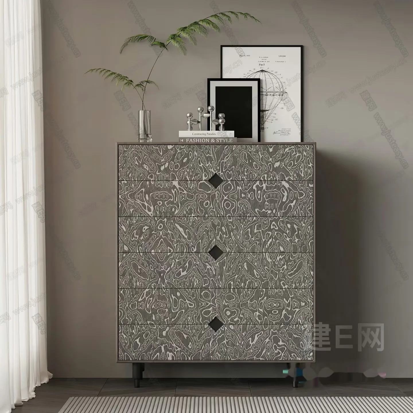 Modern Dresser 3D Model – 4925 – VRAY Render
